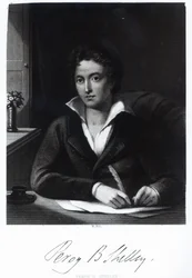 Percy Bysshe Shelley, gegraveerd door William Holl