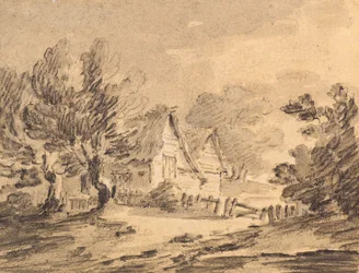Huisje in een landschap