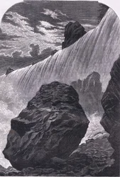 Niagara Falls, illustratie uit Cassells Geschiedenis van de Verenigde Staten gepubliceerd door Cassell, Petter & Galpin, ca. 1900