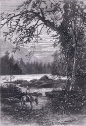 Uitzicht op North Carolina, illustratie uit Cassells Geschiedenis van de Verenigde Staten uitgegeven door Cassell, Petter & Galpin, c.1900