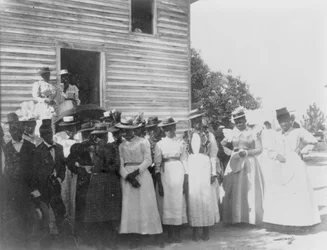 Een Afro-Amerikaanse kerk in Georgia, ca. 1899