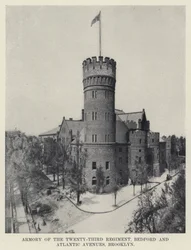 Wapenarsenaal van het 23e regiment, Bedford en Atlantic Avenues, Brooklyn