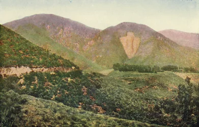 Arrowhead Mountain bij San Bernardino (kleurenfoto)