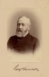 Benjamin Harrison (1833-1901), 23e president van de VS, foto door George Prince, Washington DC