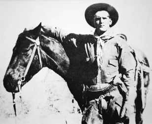 Butch Cassidy (1866-1908/09) met zijn paard