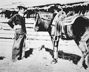 Butch Cassidy (1866-1908/09) met zijn paard