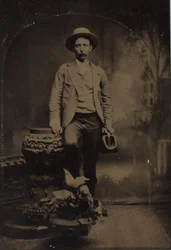 Dr. J. A. Marshall, arts en chirurg, Williamsburg, Indiana, ca. 1865 (foto)