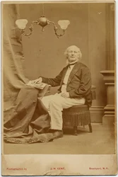 Horace Greeley (1811-72), Amerikaanse politicus en krantenredacteur, foto door J H Kent, Brockport, New York