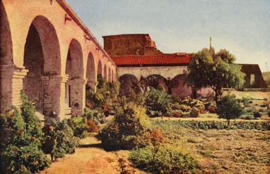Missie San Juan Capistrano bij San Diego (kleurenfoto)