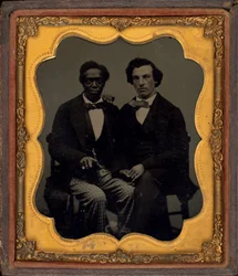 Portret van twee mannen,c. 1860 (foto)