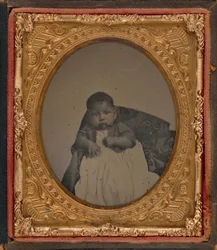 Portret van een baby,c. 1860 (foto)