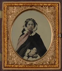 Portret van een vrouw, mogelijk Josephine Folks, ca. 1860 (foto)