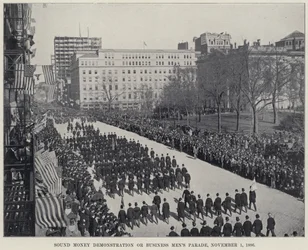 Sound Money Demonstratie of Business Men