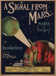 Een signaal van Mars (kleurenlitho)