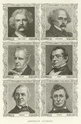 Amerikaanse auteurs, Mark Twain, Hawthorne, Cooper, Irving, Emerson, Thoreau