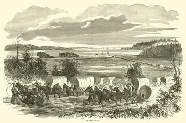Een legertrain, november 1862