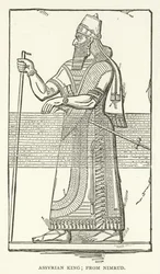 Assyrische koning; uit Nimrud