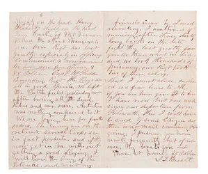 Brief met gevechtsverslag door G. L. Brehct (pen en inkt op papier)