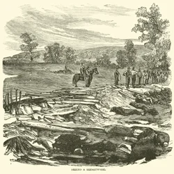 Achter een borstwering, september 1862