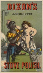 Zwarte vrouw die kind poetst