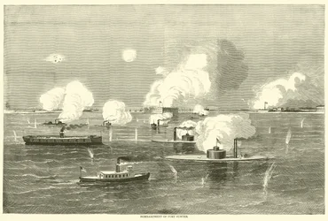 Bombardement van Fort Sumter, april 1863