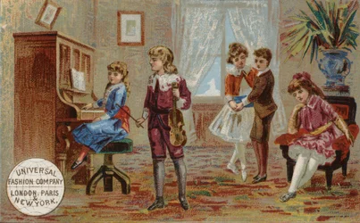 Kinderen Spelen Muziekinstrumenten en Dansen