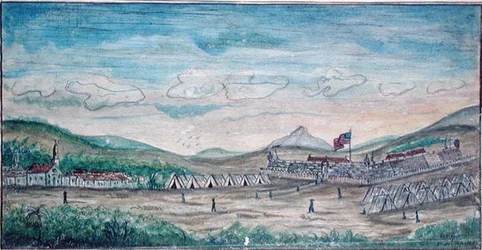 Stad en kasteel van Perote, Mexico