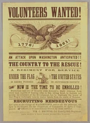 Burgeroorlog wervingsposter, 1861