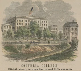 Columbia College, Fiftieth Street, tussen Fourth en Fifth Avenues, 1865