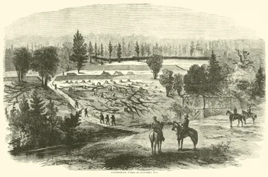 Confederate werken bij Hatchers Run, augustus 1864