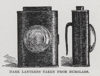 Donkere lantaarns genomen van inbrekers