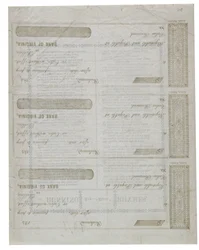Dixie gedrukt op de achterkant van een vel cheques, 1861