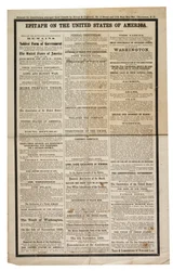 Grafschrift op de Verenigde Staten van Amerika, ca. 1861