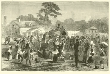 Exodus van de Geconfedereerden uit Atlanta, september 1864