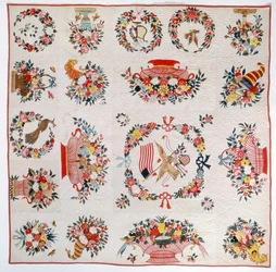 Vlag en Bloem quilt