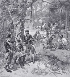 Generaal Francis Marion in kamp