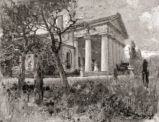 Het huis van generaal Robert E. Lee, Arlington, Virginia, in de 19e eeuw, uit 