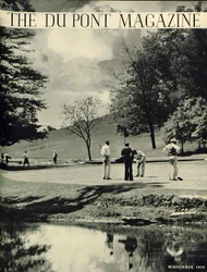 Golfers, voorpagina van het DuPont Magazine, juli-augustus 1936