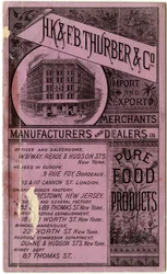 H.K. & F.B. Thurber & Co. handelsboekje, recto