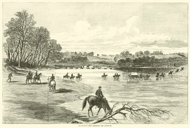 Hancocks korps steekt de Rapidan over, mei 1864