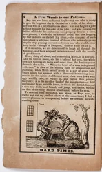 Moeilijke Tijden, pagina 2 uit The American Comic Almanac voor 1838