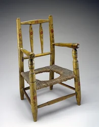 Stoel met gat, ca. 1800-1850