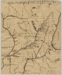 Indianencampagne van 1832: Kaart van het gebied, 1832