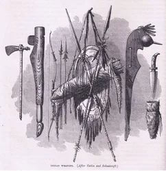 Indiaanse wapens, illustratie uit Cassell