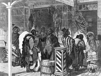 Indianen Handelen in een Grensstad, uit 