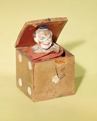 Jack-in-the-box (clown gezicht), 1870-1900