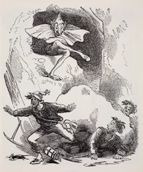 Kobolden, uit De wereldgids voor kabouters, feeën, elfen en andere kleine wezens van Thomas Keightley (1789-1872), gepubliceerd in 1880