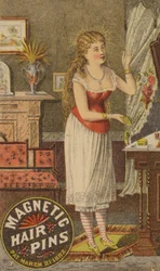 Dame stylet haar haar