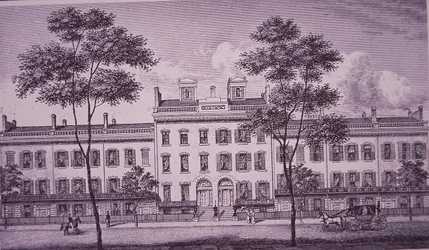 LeRoy Place in 1831, deel van wat nu Bleecker Street is in Greenwich Village