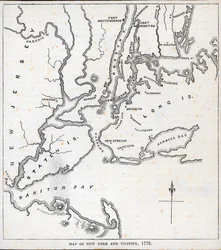 Kaart van New York en de omgeving